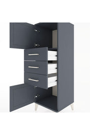 Hyperion Dolap Tek Raflı 3 Çekmeceli 2 Kapaklı 44x44x134 - S49M052V5B