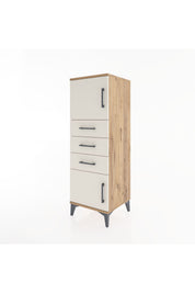 Hyperion Dolap Tek Raflı 3 Çekmeceli 2 Kapaklı 44x44x134 Çam-Aytaşı