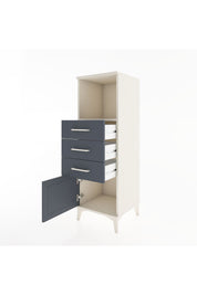 Hyperion Dolap Tek Raflı 3 Çekmeceli Tek Kapaklı 44x44x134 Aytaşı-Antrasit