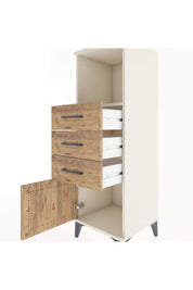 Hyperion Dolap Tek Raflı 3 Çekmeceli Tek Kapaklı 44x44x134 Aytaşı-Çam