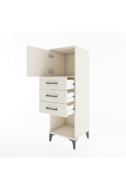 Hyperion Dolap Tek Raflı 3 Çekmeceli Tek Kapaklı 44x44x134 Aytaşı-Aytaşı