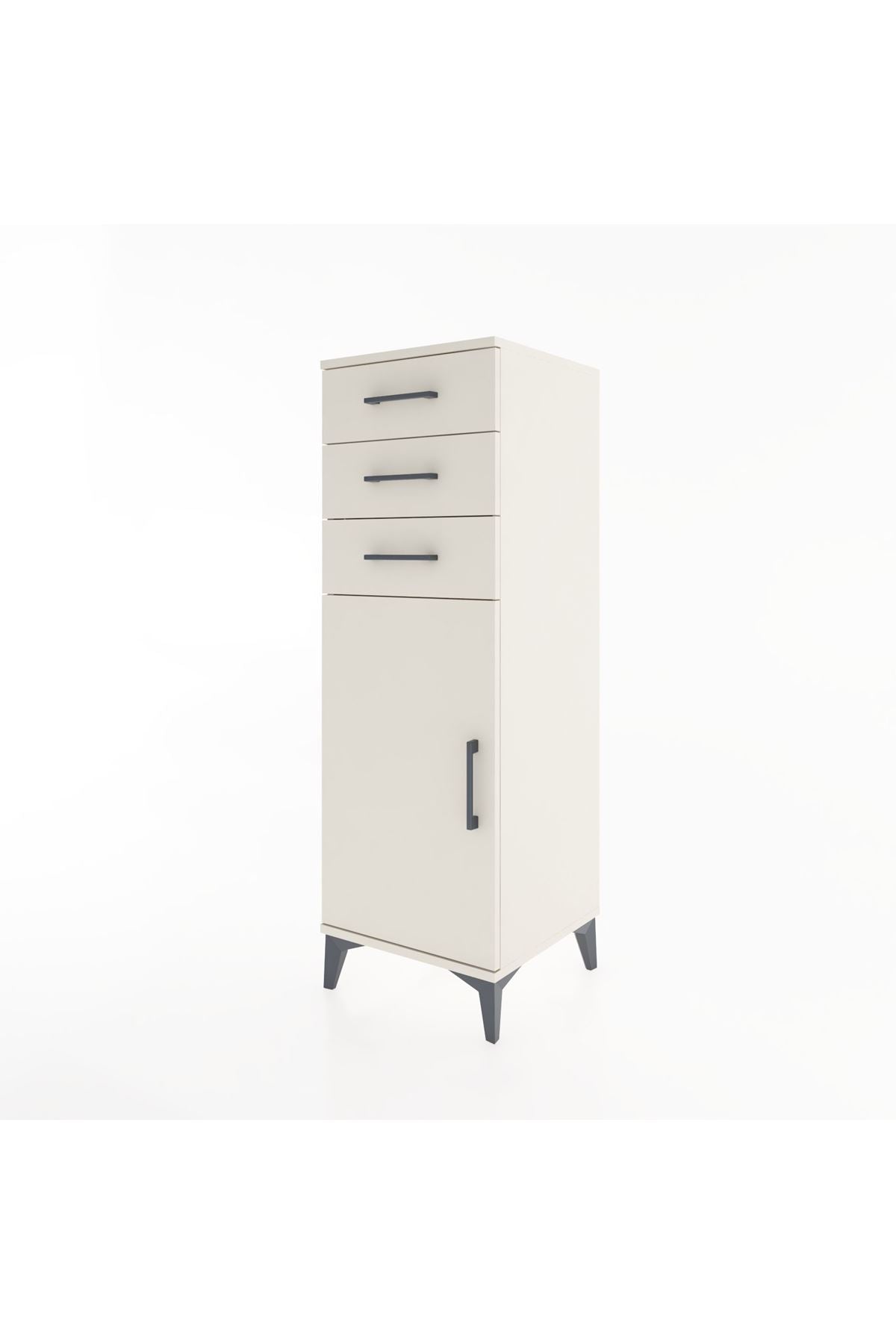 Hyperion Dolap 3 Çekmeceli Tek Kapaklı 44x44x134 Aytaşı-Aytaşı