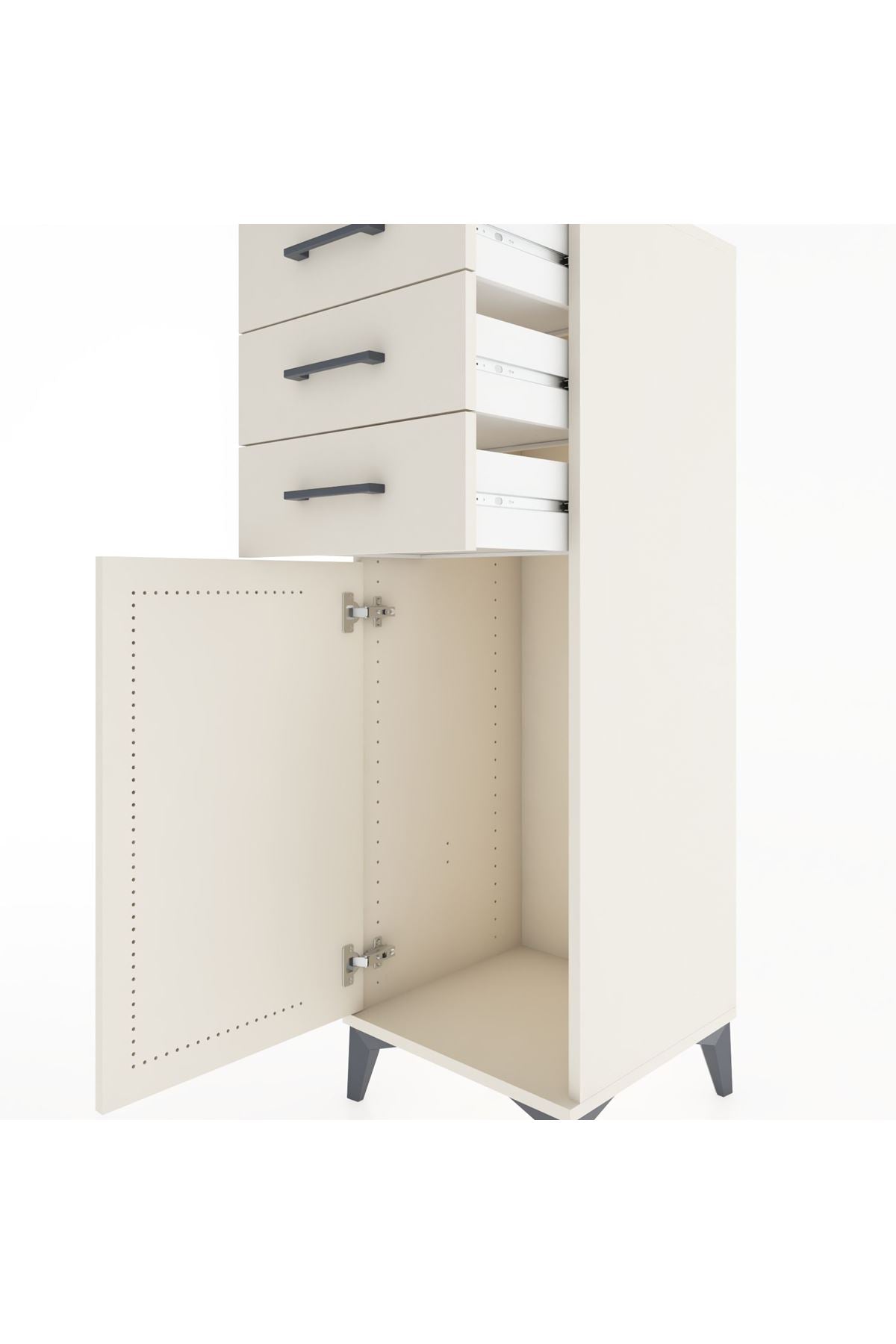 Hyperion Dolap 3 Çekmeceli Tek Kapaklı 44x44x134 Aytaşı-Aytaşı