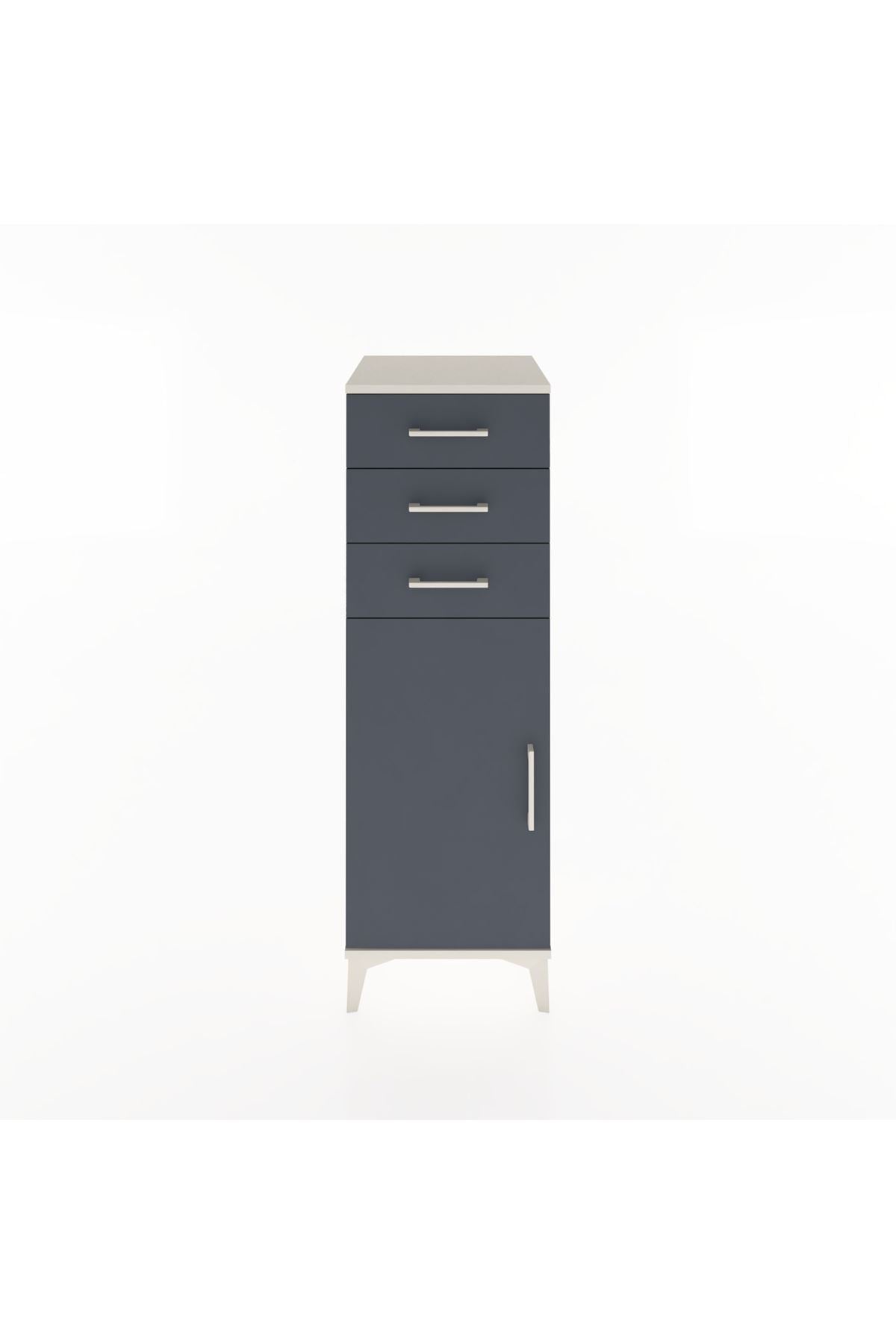 Hyperion Dolap 3 Çekmeceli Tek Kapaklı 44x44x134 Aytaşı-Antrasit