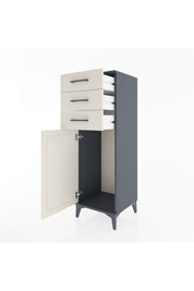 Hyperion Dolap 3 Çekmeceli Tek Kapaklı 44x44x134 Antrasit-Aytaşı