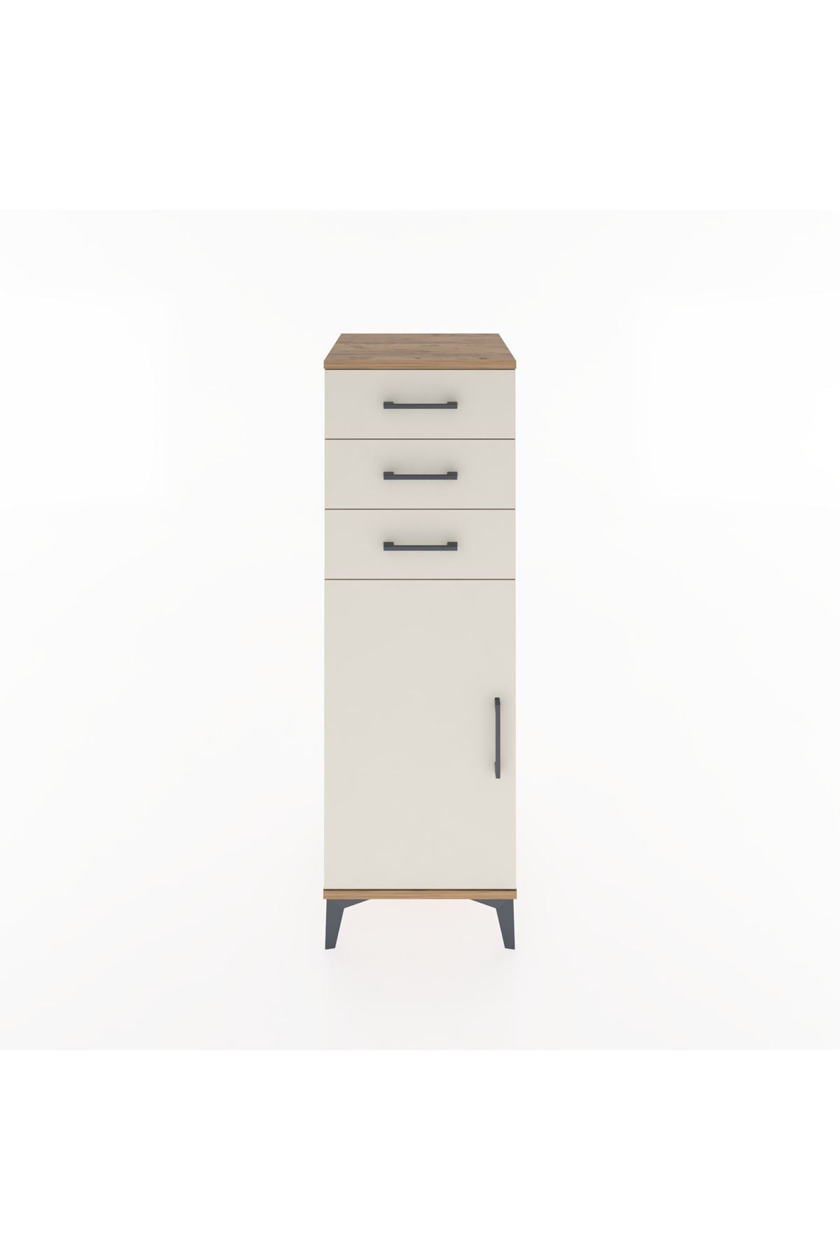 Hyperion Dolap 3 Çekmeceli Tek Kapaklı 44x44x134 Çam-Aytaşı