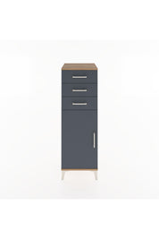 Hyperion Dolap 3 Çekmeceli Tek Kapaklı 44x44x134 Çam-Antrasit