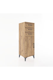 Hyperion Dolap 3 Çekmeceli Tek Kapaklı 44x44x134 Çam-Çam