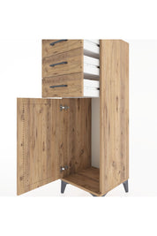 Hyperion Dolap 3 Çekmeceli Tek Kapaklı 44x44x134 Çam-Çam