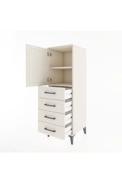 Hyperion Dolap 2 Raflı 4 Çekmeceli Tek Kapaklı 44x44x134 Aytaşı-Aytaşı