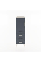 Hyperion Dolap 2 Raflı 4 Çekmeceli Tek Kapaklı 44x44x134 Aytaşı-Antrasit