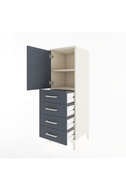 Hyperion Dolap 2 Raflı 4 Çekmeceli Tek Kapaklı 44x44x134 Aytaşı-Antrasit