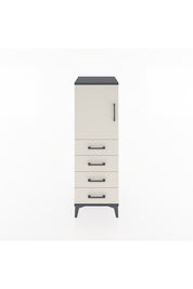 Hyperion Dolap 2 Raflı 4 Çekmeceli Tek Kapaklı 44x44x134 Antrasit-Aytaşı