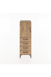 Hyperion Dolap 2 Raflı 4 Çekmeceli Tek Kapaklı 44x44x134 Çam-Çam