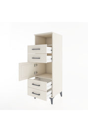 Hyperion Dolap 2 Raflı 4 Çekmeceli Tek Kapaklı 44x44x134 Aytaşı-Aytaşı