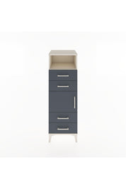 Hyperion Dolap 2 Raflı 4 Çekmeceli Tek Kapaklı 44x44x134 Aytaşı-Antrasit