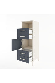 Hyperion Dolap 2 Raflı 4 Çekmeceli Tek Kapaklı 44x44x134 Aytaşı-Antrasit