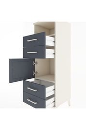 Hyperion Dolap 2 Raflı 4 Çekmeceli Tek Kapaklı 44x44x134 Aytaşı-Antrasit