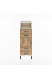 Hyperion Dolap 2 Raflı 4 Çekmeceli Tek Kapaklı 44x44x134 Aytaşı-Çam