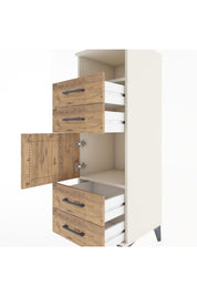 Hyperion Dolap 2 Raflı 4 Çekmeceli Tek Kapaklı 44x44x134 Aytaşı-Çam