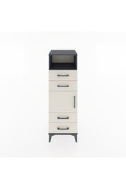 Hyperion Dolap 2 Raflı 4 Çekmeceli Tek Kapaklı 44x44x134 Antrasit-Aytaşı