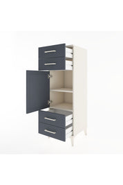 Hyperion Dolap 2 Raflı 4 Çekmeceli Tek Kapaklı 44x44x134 Aytaşı-Antrasit