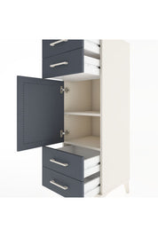 Hyperion Dolap 2 Raflı 4 Çekmeceli Tek Kapaklı 44x44x134 Aytaşı-Antrasit