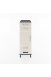 Hyperion Dolap 2 Raflı 4 Çekmeceli Tek Kapaklı 44x44x134 Antrasit-Aytaşı