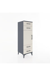Hyperion Dolap 2 Raflı 4 Çekmeceli Tek Kapaklı 44x44x134 Antrasit-Aytaşı
