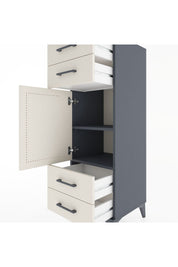 Hyperion Dolap 2 Raflı 4 Çekmeceli Tek Kapaklı 44x44x134 Antrasit-Aytaşı