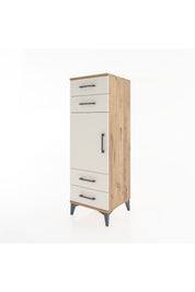 Hyperion Dolap 2 Raflı 4 Çekmeceli Tek Kapaklı 44x44x134 Çam-Aytaşı