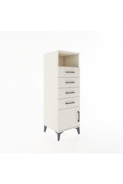 Hyperion Dolap Tek Raflı 4 Çekmeceli Tek Kapaklı 44x44x134 Aytaşı-Aytaşı