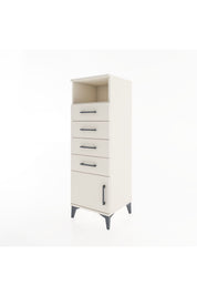 Hyperion Dolap Tek Raflı 4 Çekmeceli Tek Kapaklı 44x44x134 Aytaşı-Aytaşı