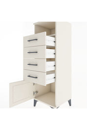 Hyperion Dolap Tek Raflı 4 Çekmeceli Tek Kapaklı 44x44x134 Aytaşı-Aytaşı