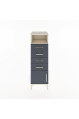 Hyperion Dolap Tek Raflı 4 Çekmeceli Tek Kapaklı 44x44x134