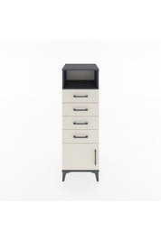 Hyperion Dolap Tek Raflı 4 Çekmeceli Tek Kapaklı 44x44x134 Antrasit-Aytaşı