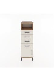 Hyperion Dolap Tek Raflı 4 Çekmeceli Tek Kapaklı 44x44x134 Çam-Aytaşı