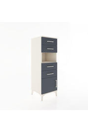 Hyperion Dolap Tek Raflı 4 Çekmeceli Tek Kapaklı 44x44x134 Aytaşı-Antrasit