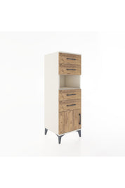 Hyperion Dolap Tek Raflı 4 Çekmeceli Tek Kapaklı 44x44x134 Aytaşı-Çam