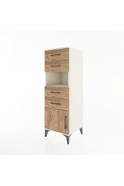 Hyperion Dolap Tek Raflı 4 Çekmeceli Tek Kapaklı 44x44x134 Aytaşı-Çam