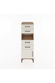 Hyperion Dolap Tek Raflı 4 Çekmeceli Tek Kapaklı 44x44x134 Çam-Aytaşı