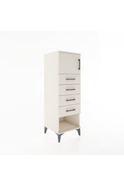 Hyperion Dolap Tek Raflı 4 Çekmeceli Tek Kapaklı 44x44x134 Aytaşı-Aytaşı