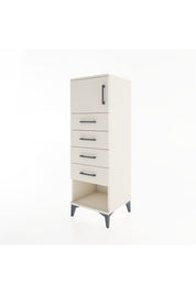 Hyperion Dolap Tek Raflı 4 Çekmeceli Tek Kapaklı 44x44x134 Aytaşı-Aytaşı