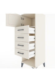 Hyperion Dolap Tek Raflı 4 Çekmeceli Tek Kapaklı 44x44x134 Aytaşı-Aytaşı