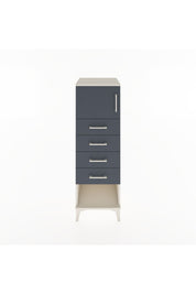 Hyperion Dolap Tek Raflı 4 Çekmeceli Tek Kapaklı 44x44x134 Aytaşı-Antrasit