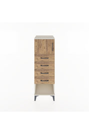 Hyperion Dolap Tek Raflı 4 Çekmeceli Tek Kapaklı 44x44x134 Aytaşı-Çam