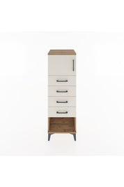 Hyperion Dolap Tek Raflı 4 Çekmeceli Tek Kapaklı 44x44x134 Çam-Aytaşı