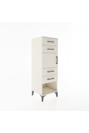 Hyperion Dolap Tek Raflı 4 Çekmeceli Tek Kapaklı 44x44x134 Aytaşı-Aytaşı