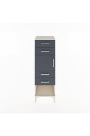 Hyperion Dolap Tek Raflı 4 Çekmeceli Tek Kapaklı 44x44x134 Aytaşı-Antrasit