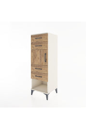 Hyperion Dolap Tek Raflı 4 Çekmeceli Tek Kapaklı 44x44x134